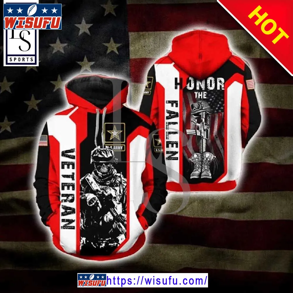 Veteran Armed Forces Soldier Gun 3d Hoodie