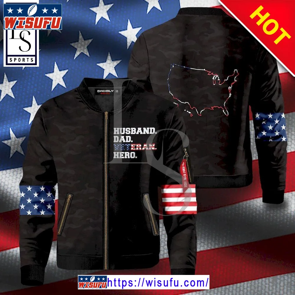 Veteran Dad Bomber Jacket 3d