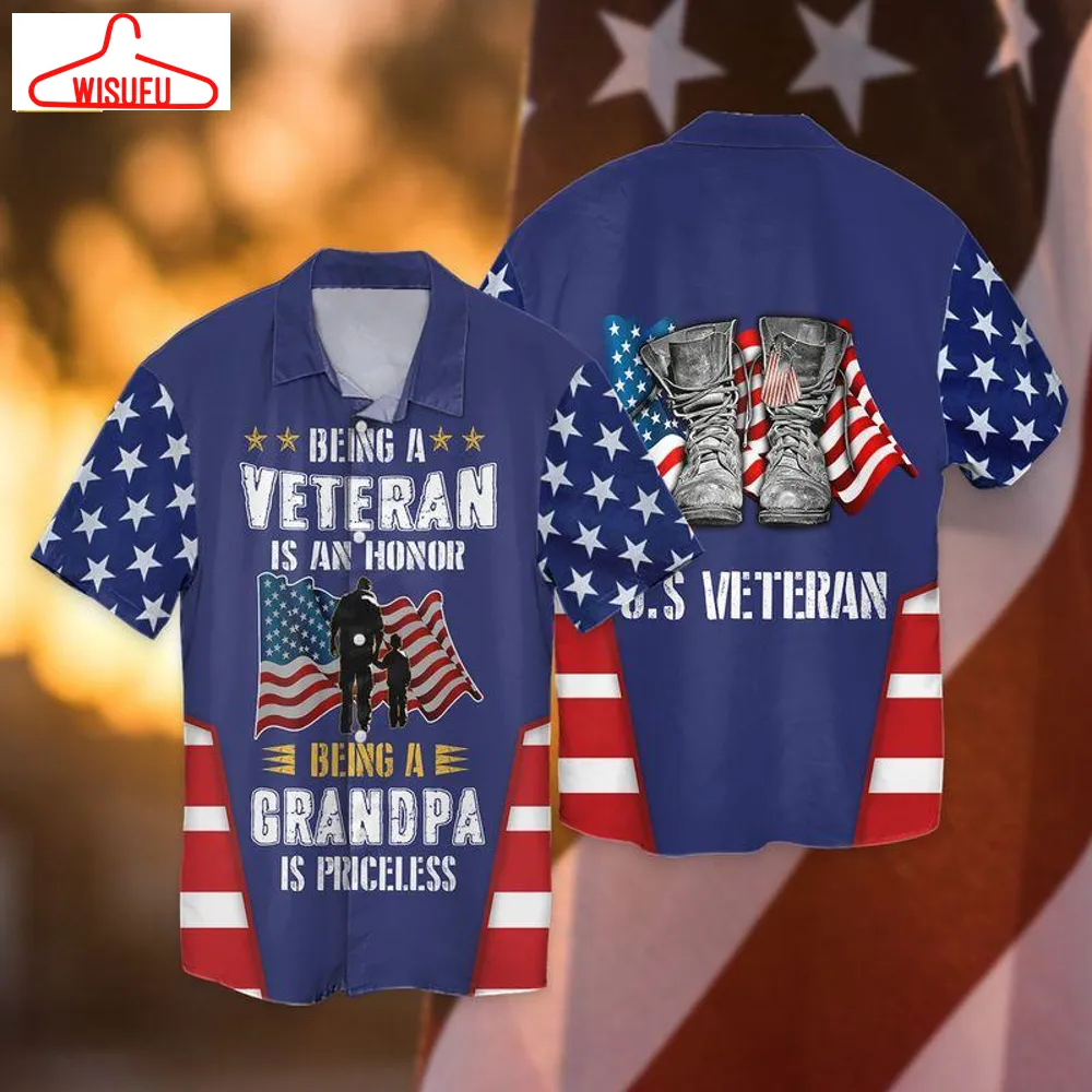 Veteran Grandpa Hawaiian Shirt, New Fashion Gifts