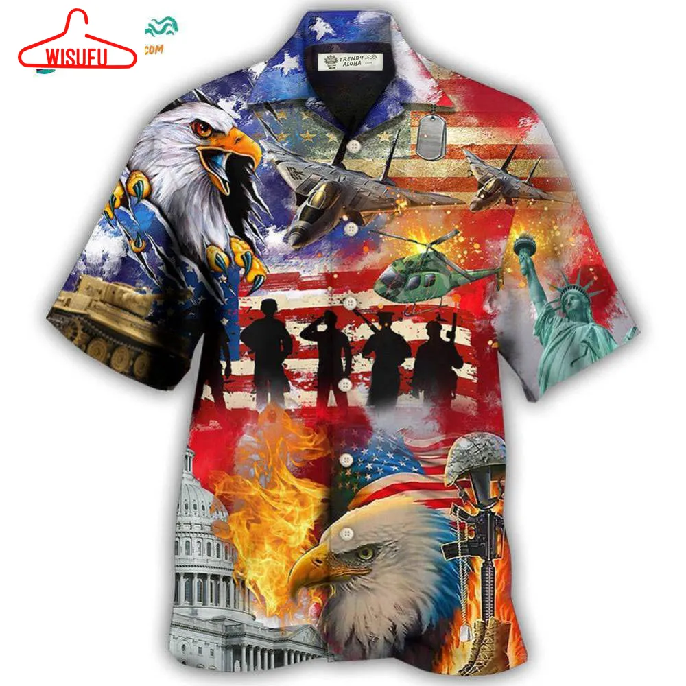 Veteran Independence Day American Hawaiian Shirt- Wisufu Aloha