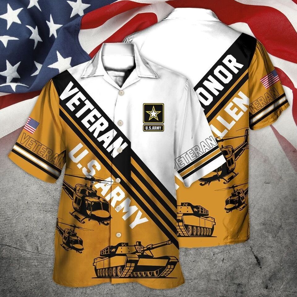 Veteran Us Army Honor The Fallen Hawaiian Shirt For Men, S-5XL US Size