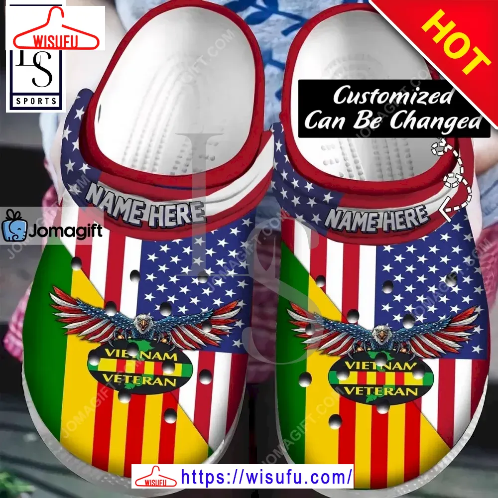 Veteran Vietnam Veteran Flag Clogs Shoes