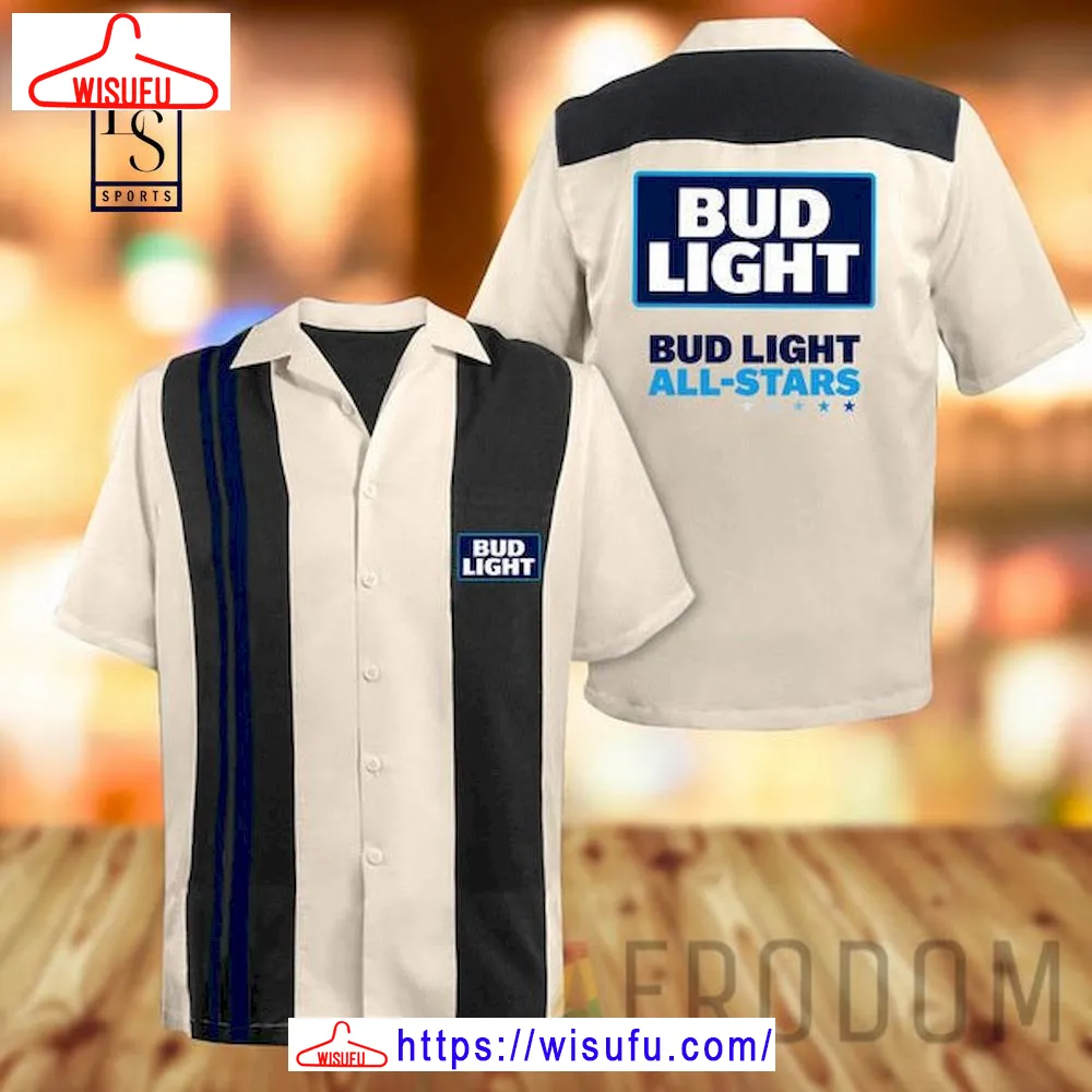 Vi-ntage Beige Bud Light Hawaii Shirt, New Fashion Gifts