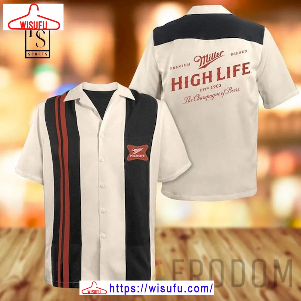 Vi-ntage Beige Miller High Life Hawaii Shirt, New Fashion Gifts