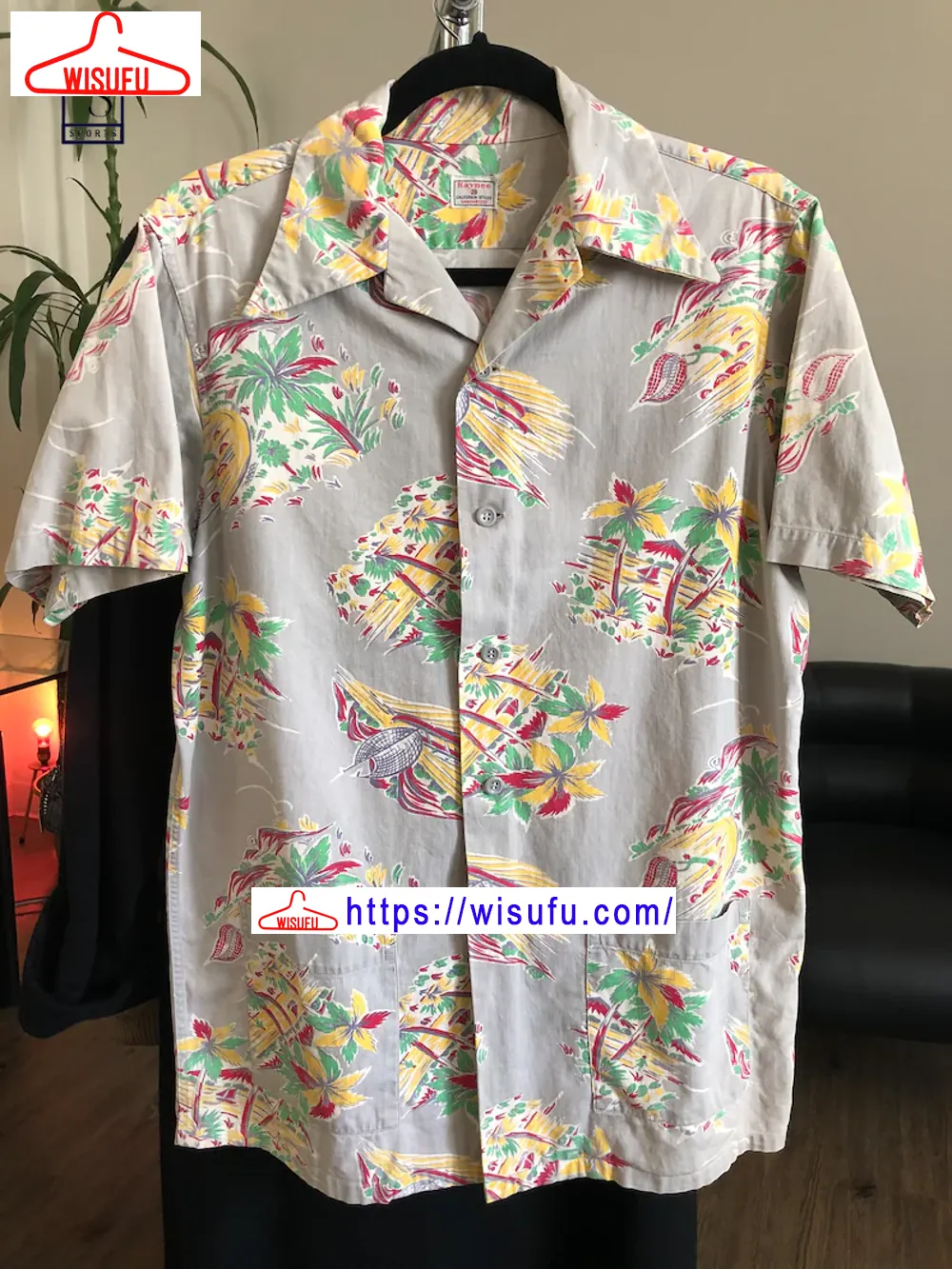 Vi-ntage Hawaiian Shirt 1950 Kaynee Island, New Fashion Gifts