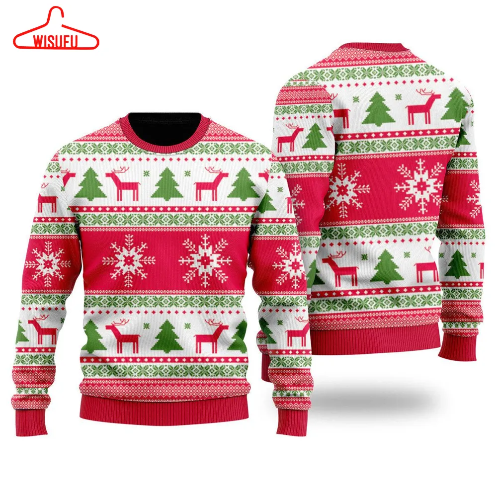 Vi-ntage Holiday Time Pattern Ugly Christmas Sweater - For Men & Women - New Winter Fashion Shirt Gift For Family