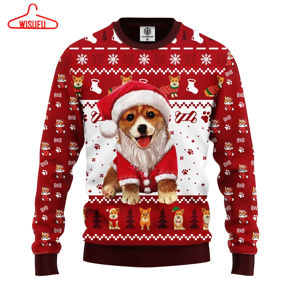 Vi-ntagethoroughbreds37931 - Corgi Noel Cute Ugly Christmas Sweater, All Over Print New Winter Fashion 3d Sweater, Best Gift Ideas