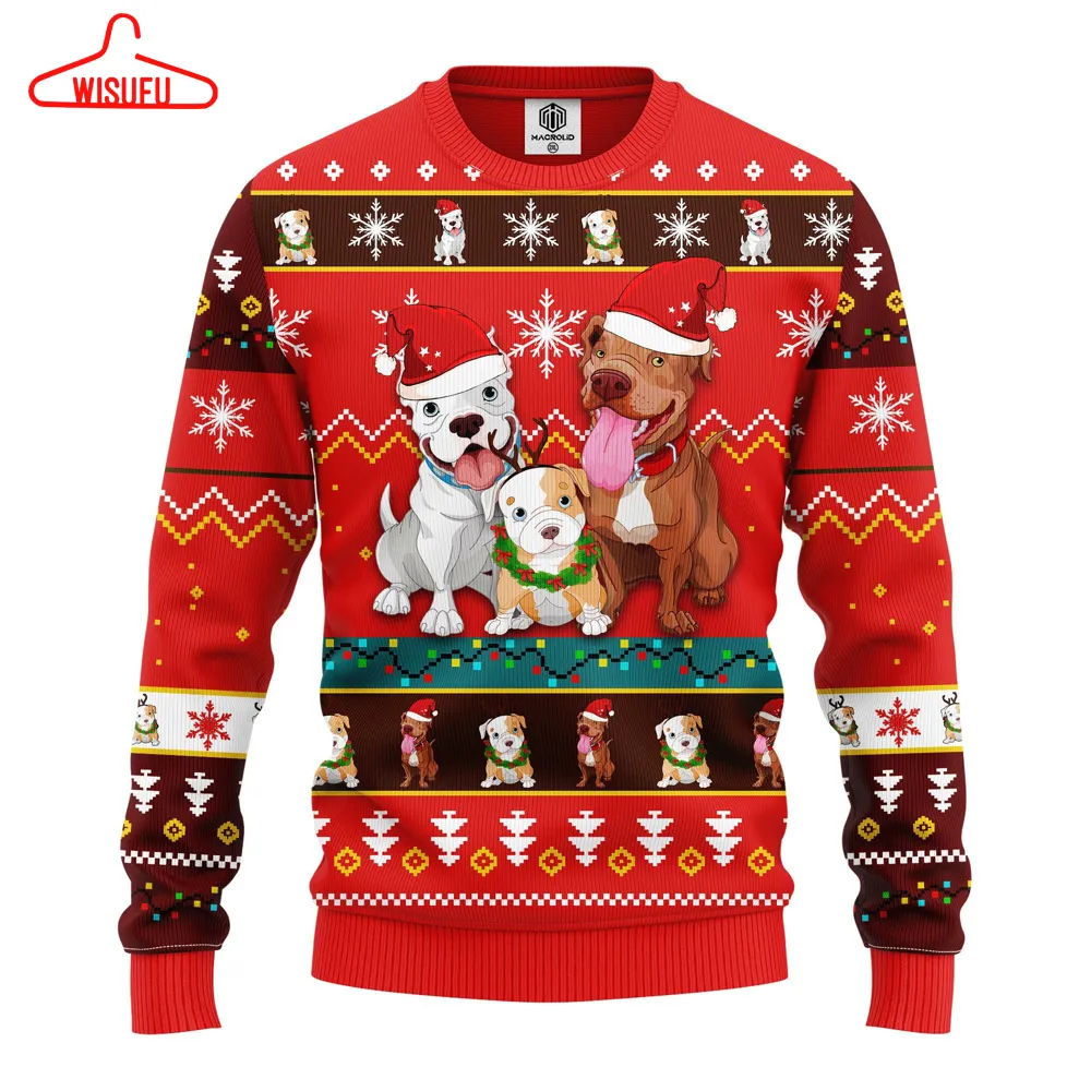 Vi-ntagethoroughbreds38737 - Pull Dog Cute Noel Mc Ugly Christmas Red, All Over Print New Winter Fashion 3d Sweater, Best Gift Ideas