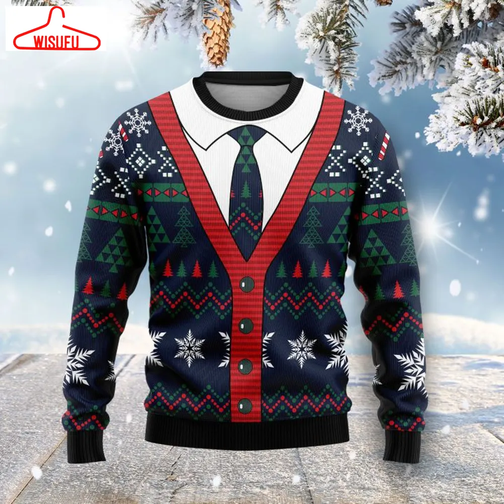 Vi-ntagethoroughbreds49159 - Christmas Cardigan Ugly Christmas Sweater - For Men & Women - New Winter Fashion Shirt Gift For Family