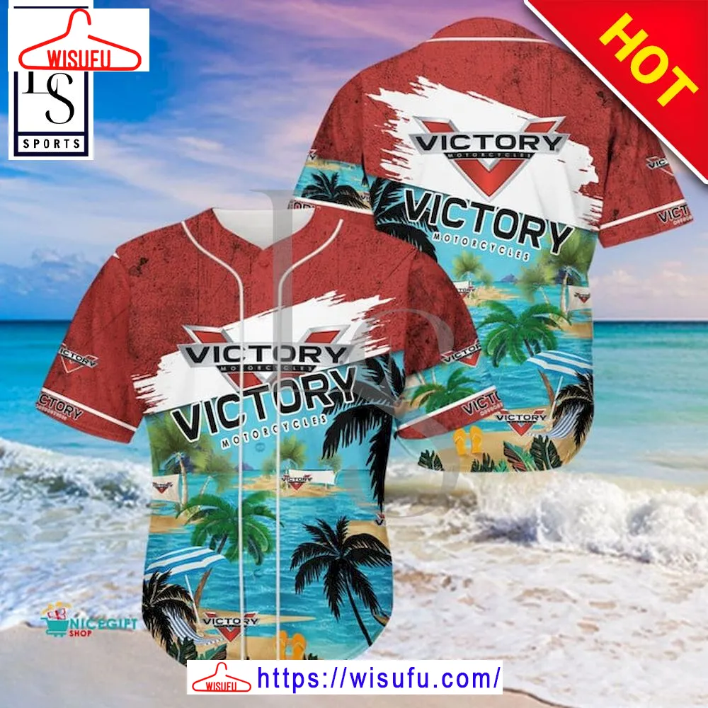 Victory Motorcycles Aloha Island Baseball Jersey, New Fashion Gifts