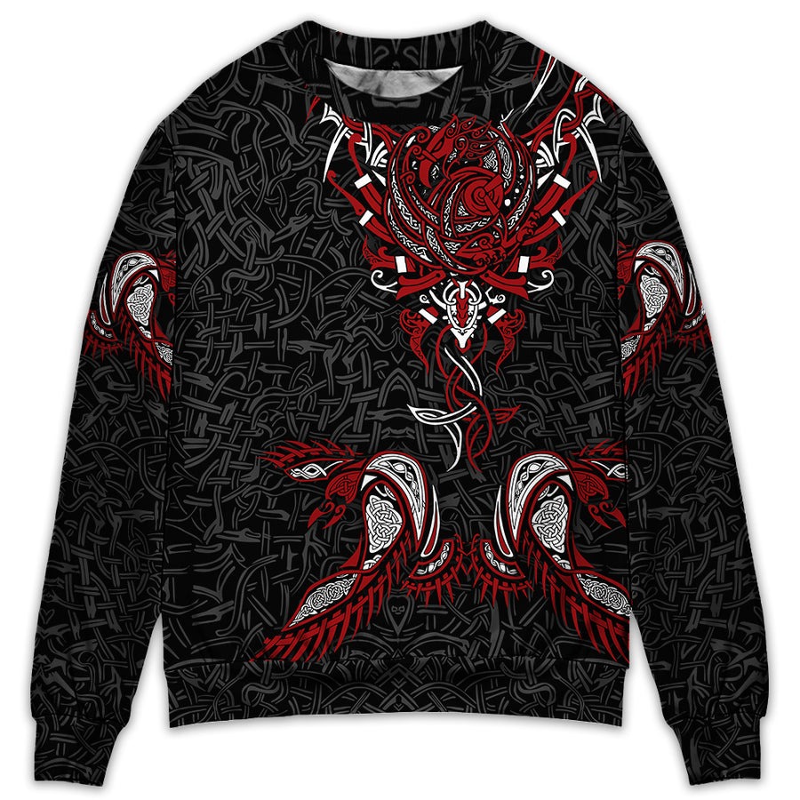 Viking War Raven Life Style - Sweater - Ugly Christmas Sweater