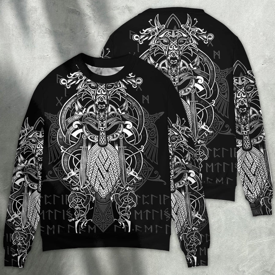 Viking Warrior Blood Pattern - Sweater - Ugly Christmas Sweaters