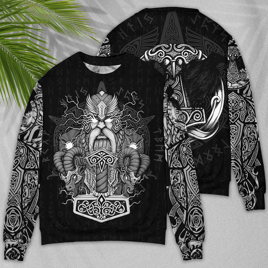 Viking Warrior Thor God Of Thunder - Sweater - Ugly Christmas Sweaters