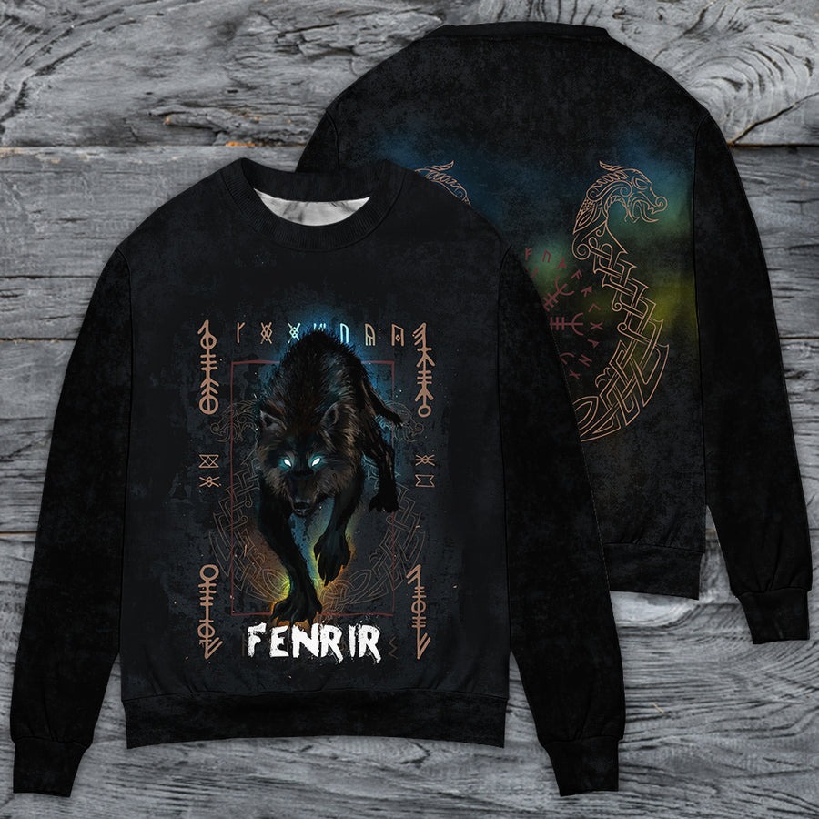 Viking Wolf Fenrir - Sweater - Ugly Christmas Sweater