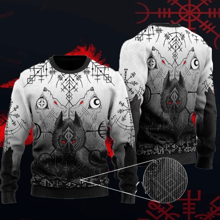 Viking Wolf Ugly Christmas Sweater