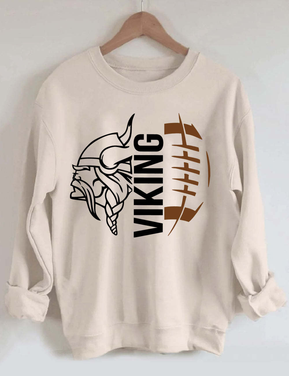 Vikings Football Style 1 Unisex Sweatshirt Sand