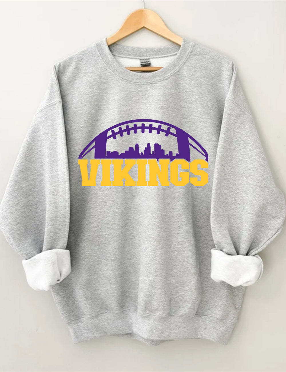 Vikings Football Style2 Unisex Sweatshirt  Sport Grey