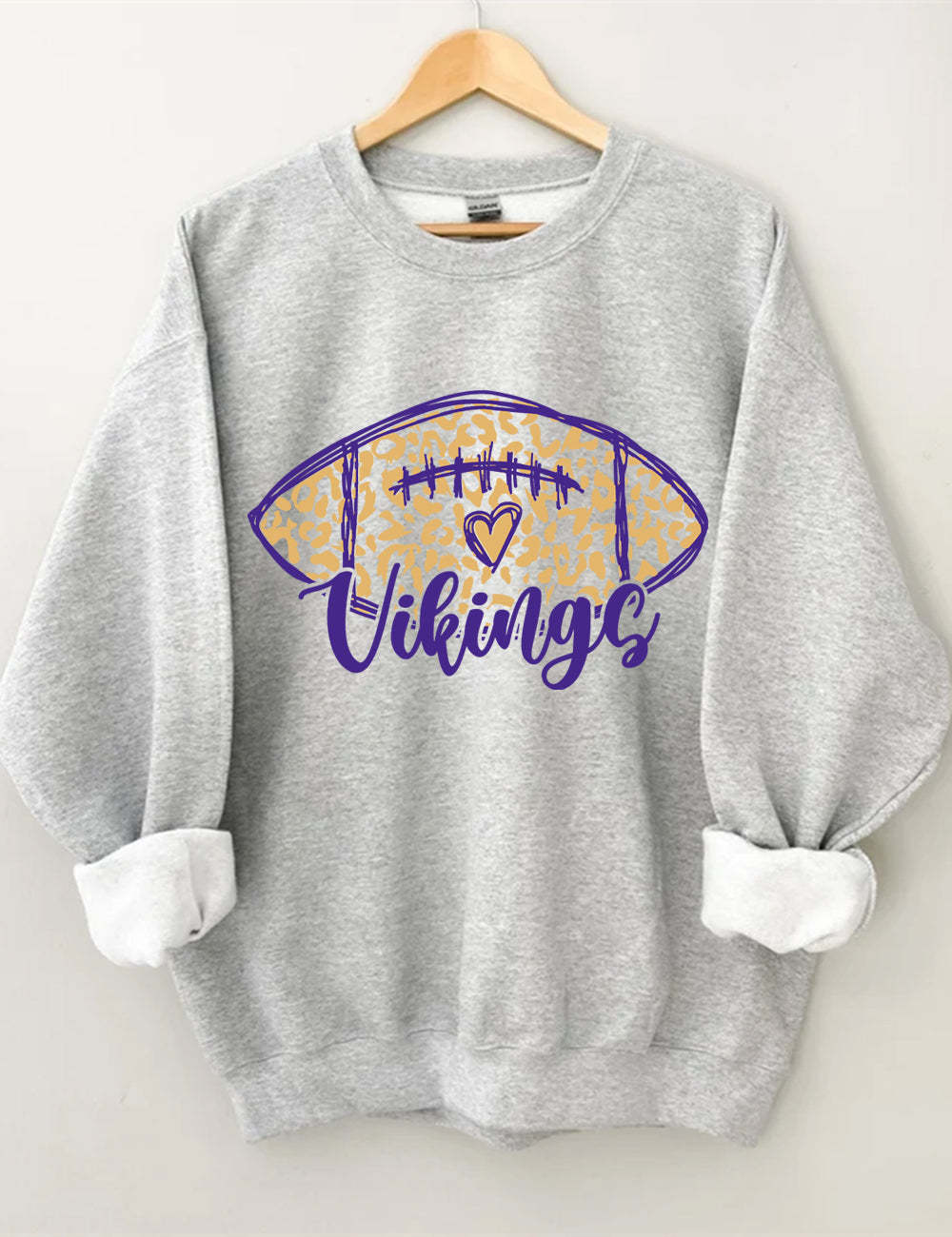 Vikings Football Unisex Sweatshirt Sport Grey