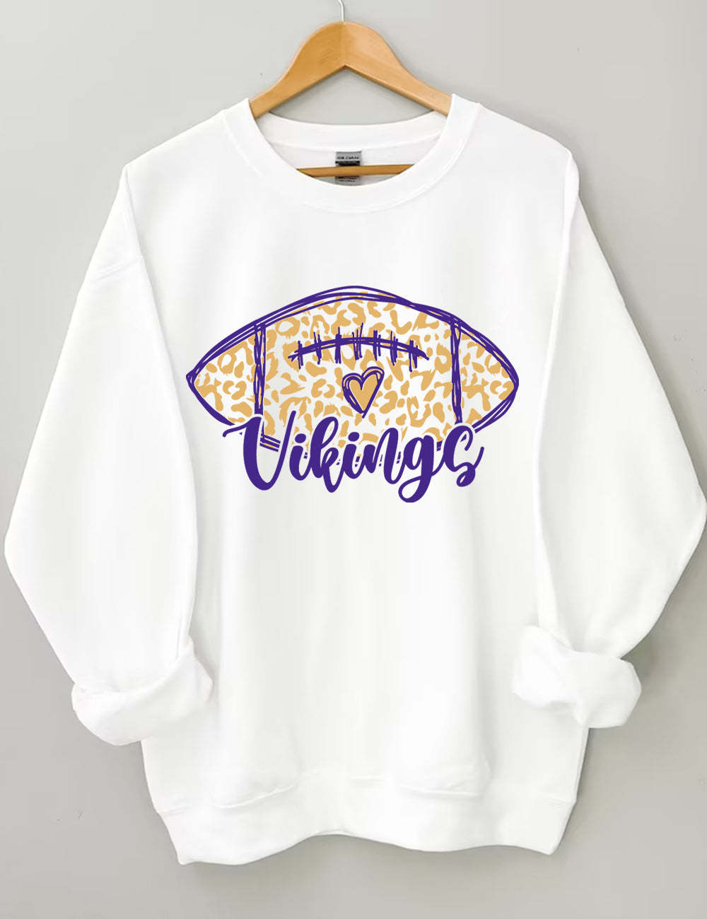 Vikings Football Unisex Sweatshirt White