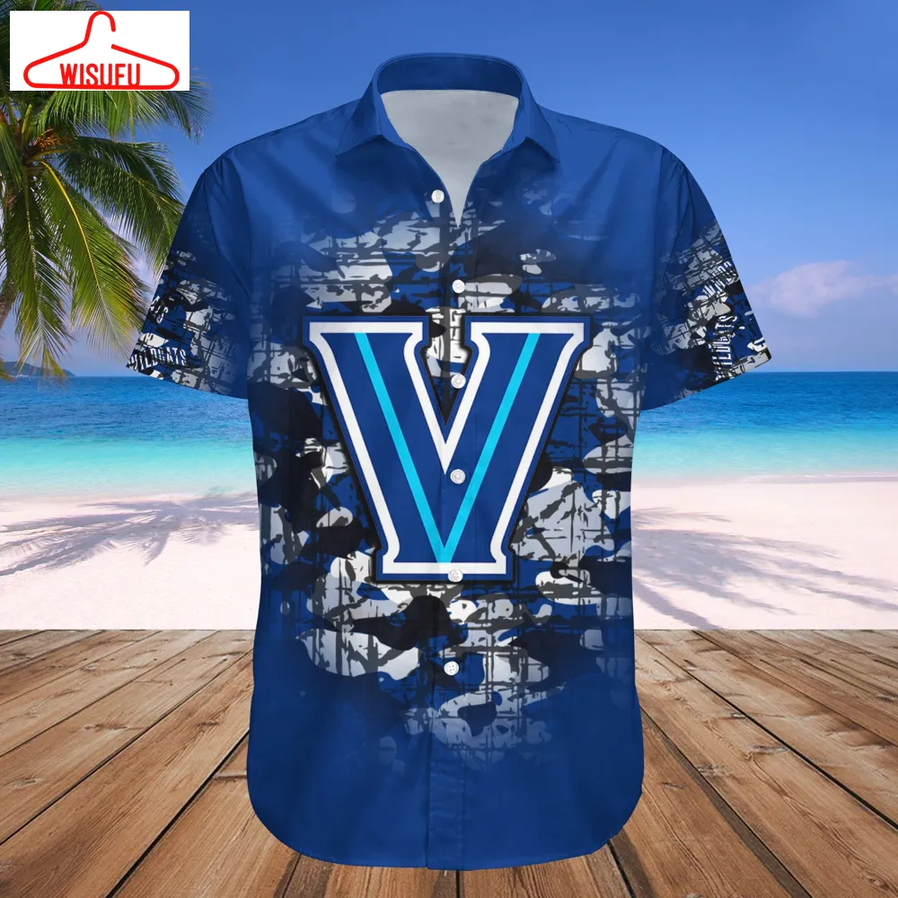 Villanova Wildcats Camouflage Vintage Hawaiian Shirt, New Fashion Gifts