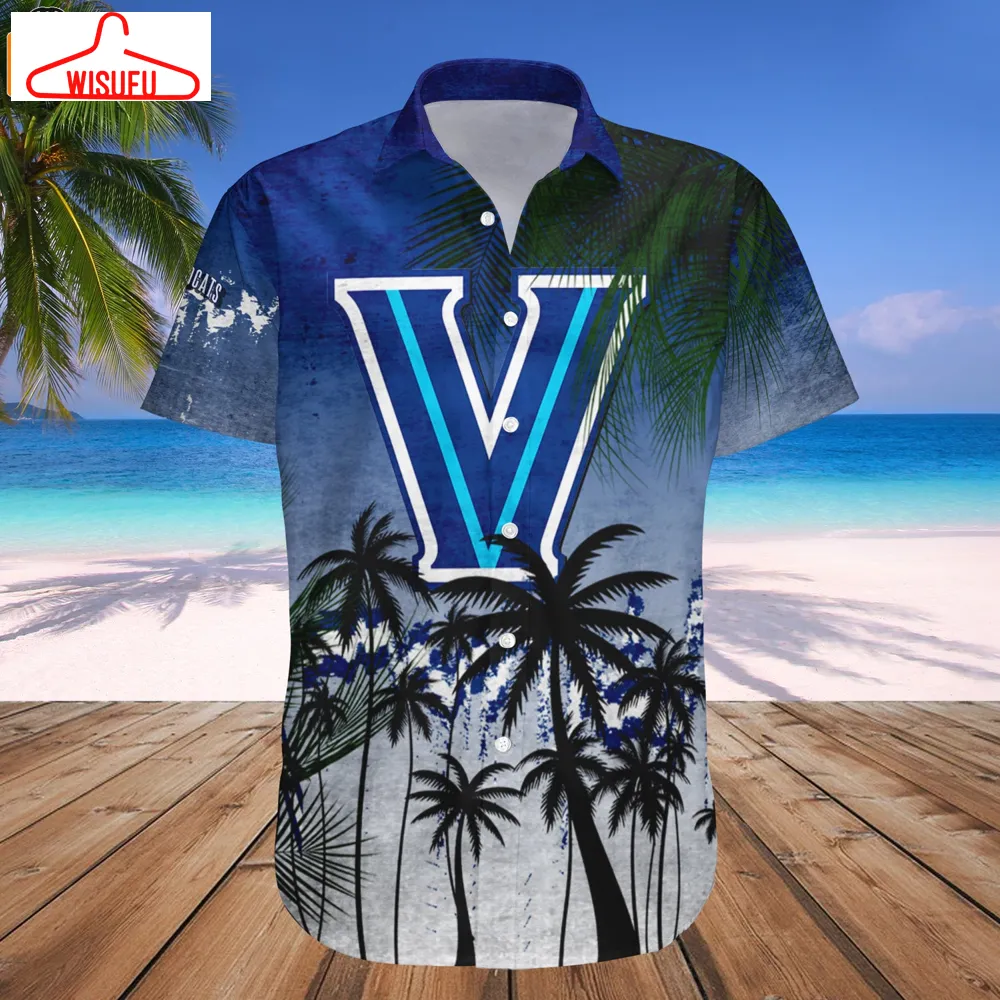 Villanova Wildcats Coconut Tree Tropical Grunge Hawaiian Shirt, New Fashion Gifts