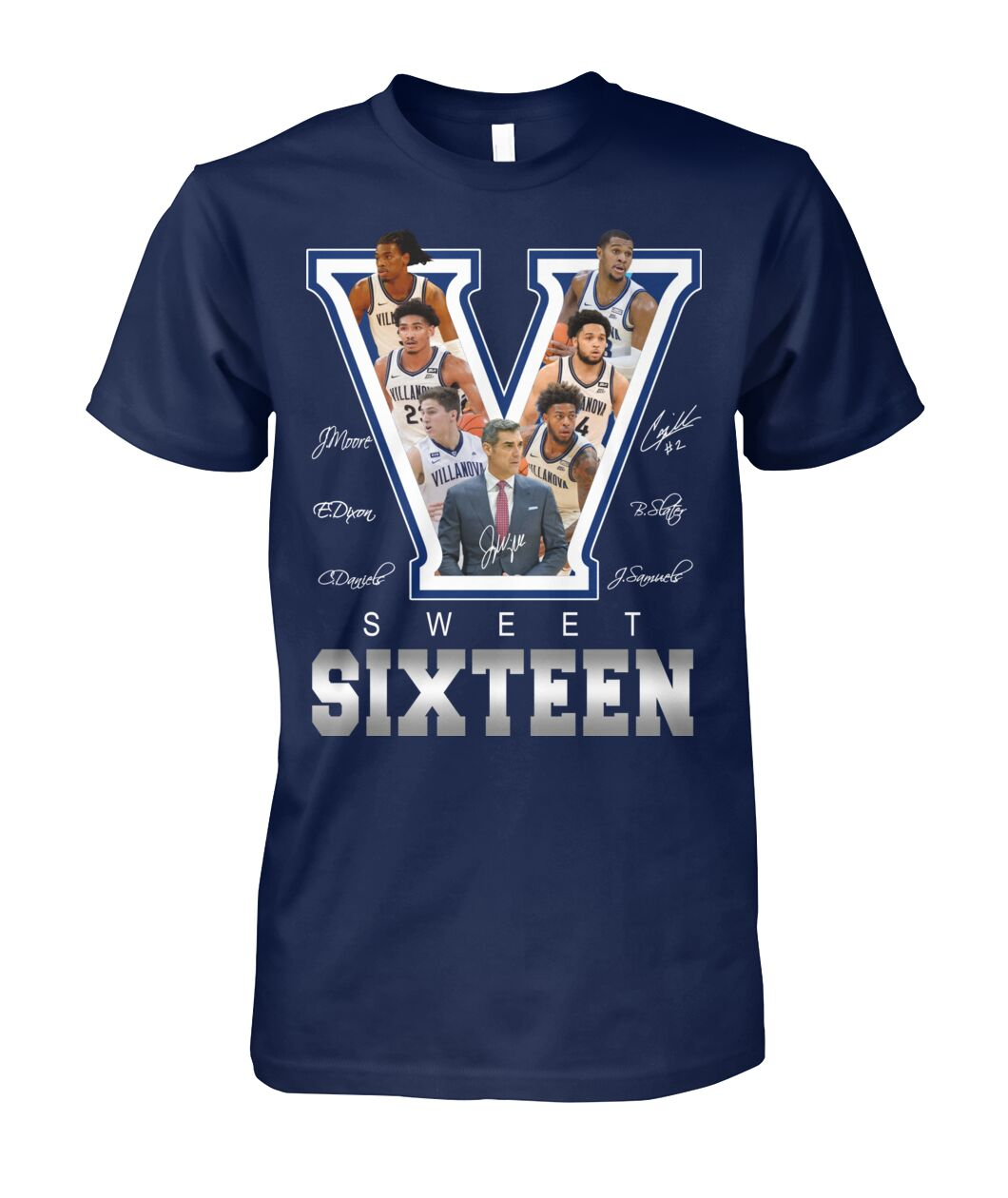 Villanova Wildcats Sweet Sixteen Signatures Shirt-Navy