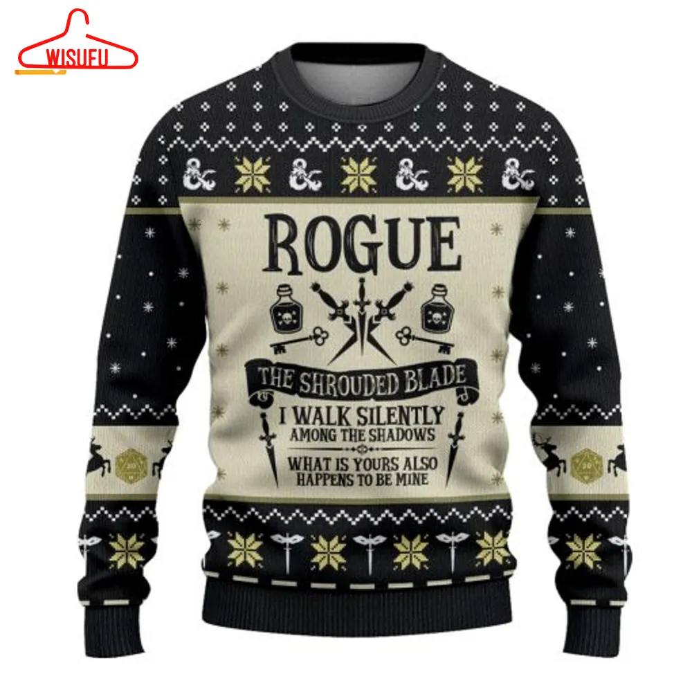 Vin-tagethoroughbreds76480 - Dungeons Dragons Rogue The Shrouded Blade Ugly Sweater