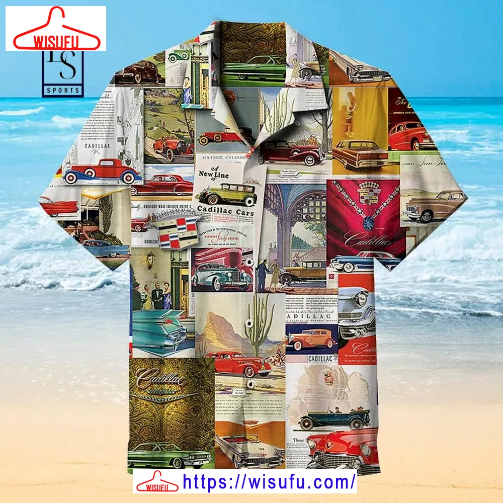 Vint-age Cadillac Car Hawaiian Shirt, New Fashion Gifts