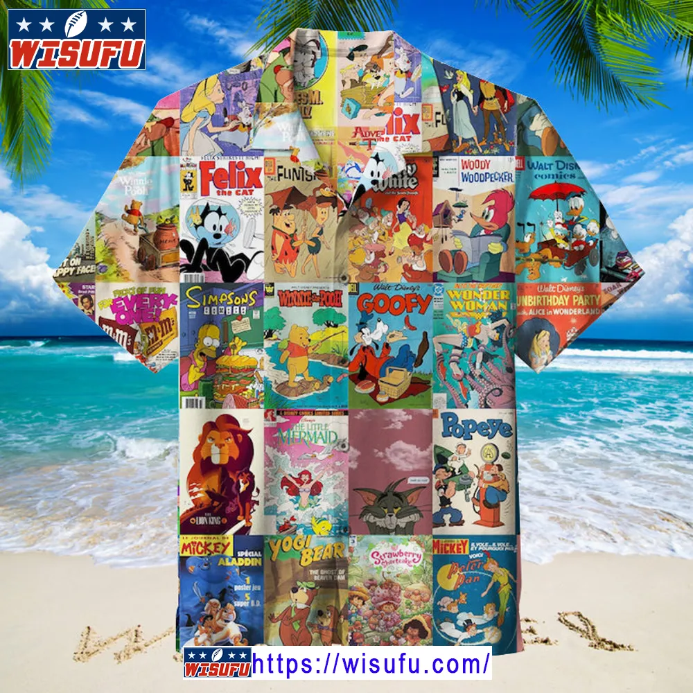 Vint-age Cartoon Collage - Hawaiian Shirt