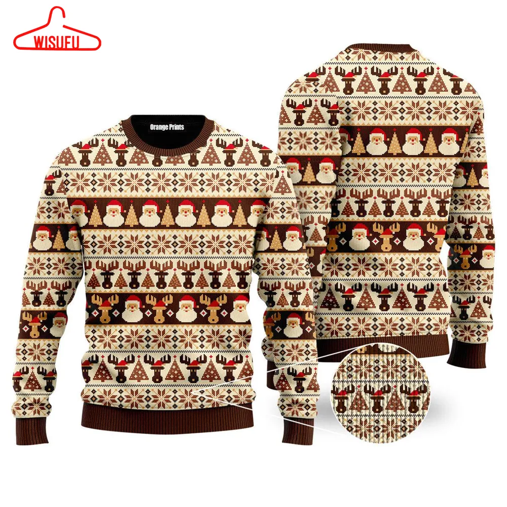 Vint-age Nordic Style Xmas Coming Ugly Christmas Sweater - For Men & Women - New Winter Fashion Shirt Gift For Family