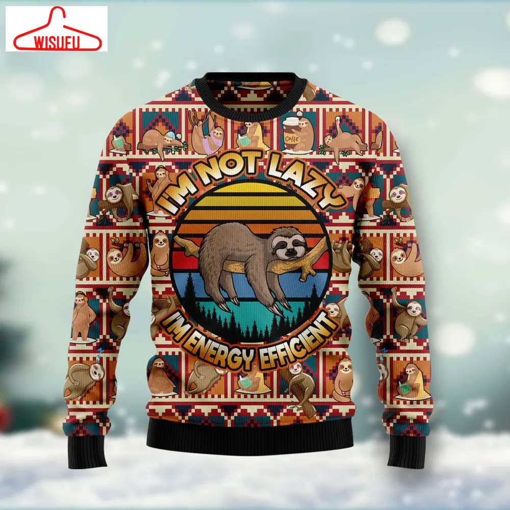 Vint-agethoroughbreds46420 - Sloth Ugly Christmas Sweater, All Over Print New Winter Fashion 3d Sweater, Best Gift Ideas