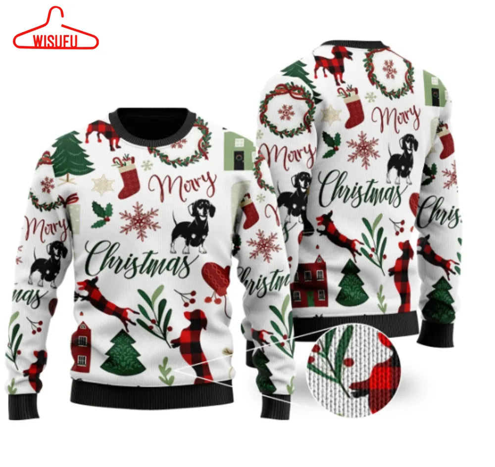 Vinta-gethoroughbreds58105 - Cute Dog Ugly Christmas Sweater - For Men & Women - New Winter Fashion Shirt Gift For Family