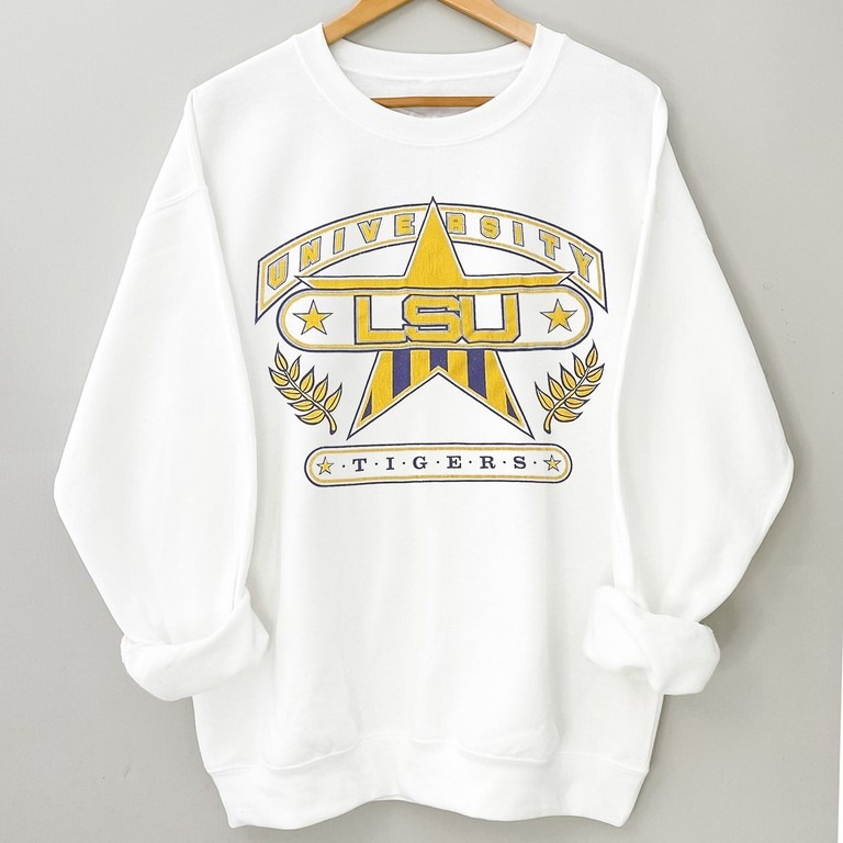 Vintage 1980s LSU University Tigers Football Unisex Sweatshirt