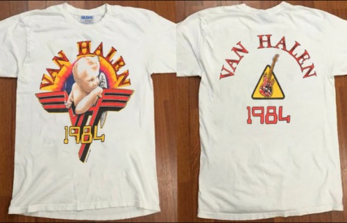 Vintage '1984 Van-Halen' Smoking Baby Angel Tour T-Shirt