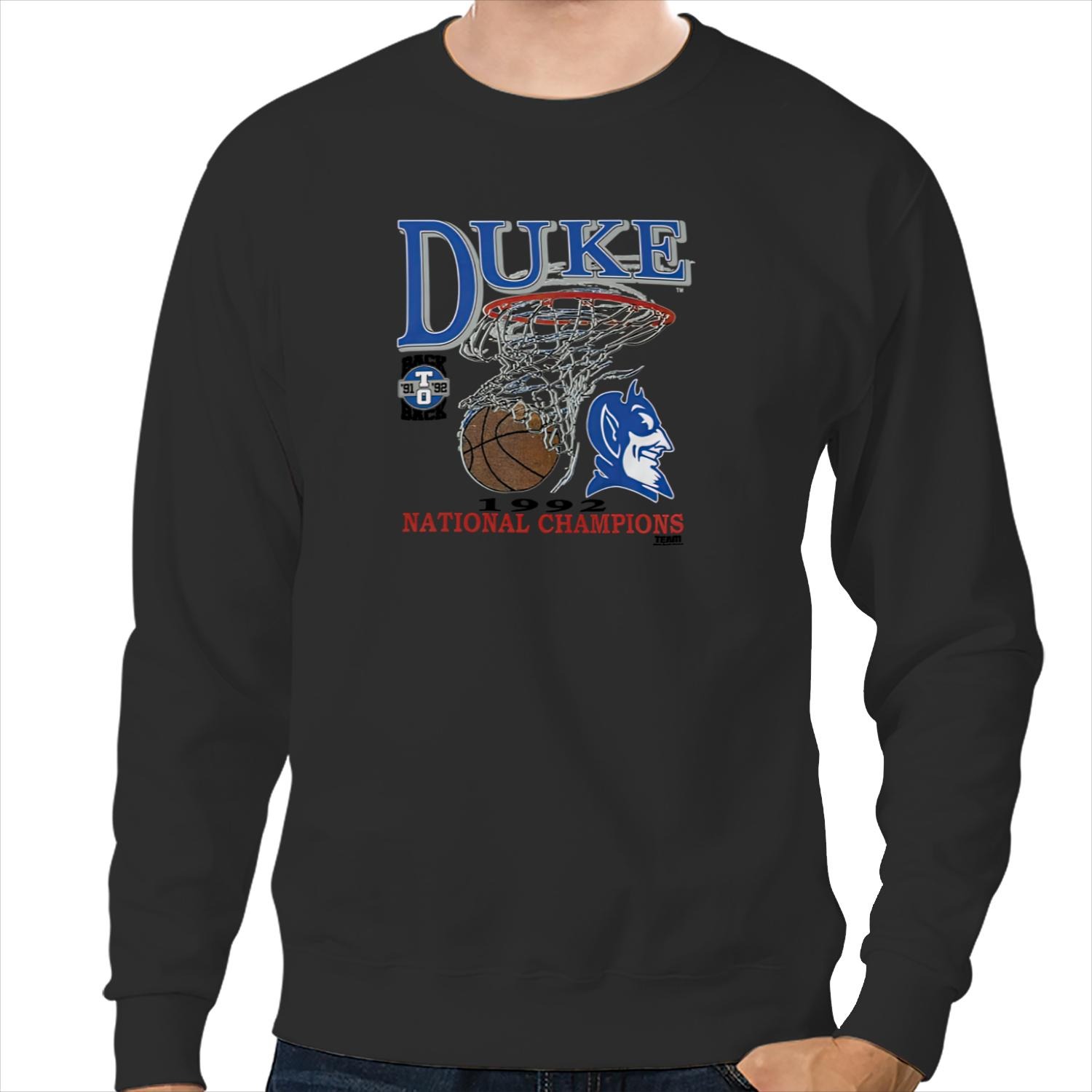 Vintage 1992 Duke Blue Devils Basketball National Champions Unisex Sweatshirt