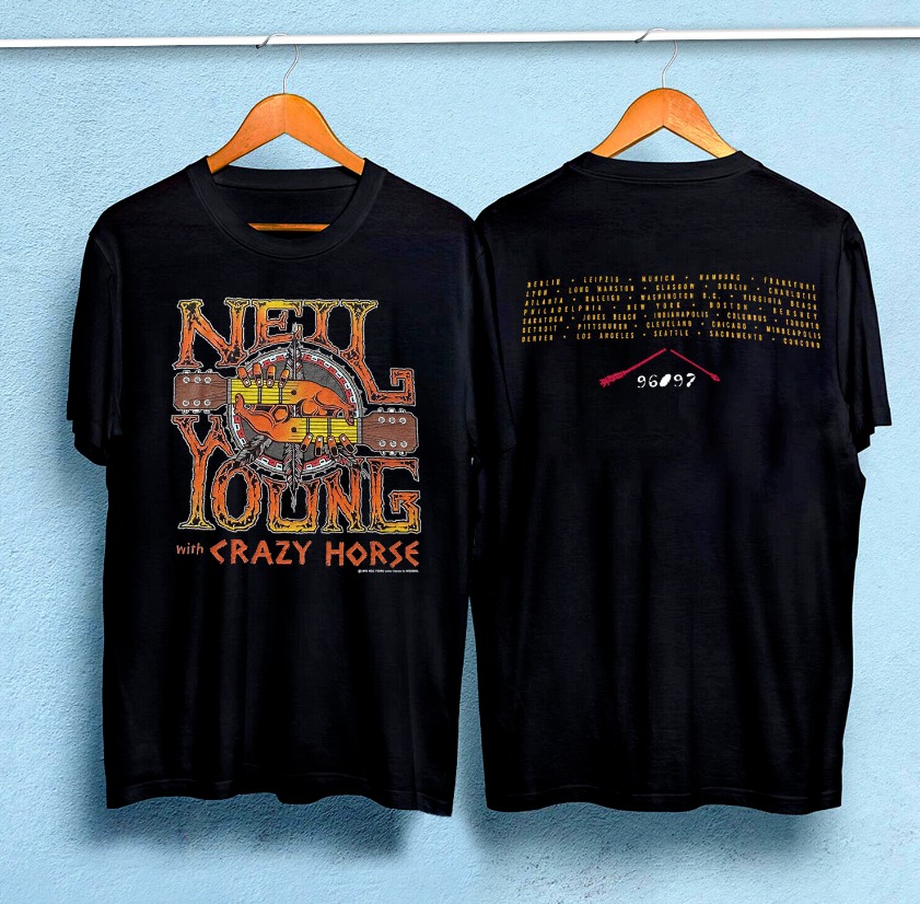 Vintage 1996 Neil Young and Crazy Horse World Tour T-Shirt