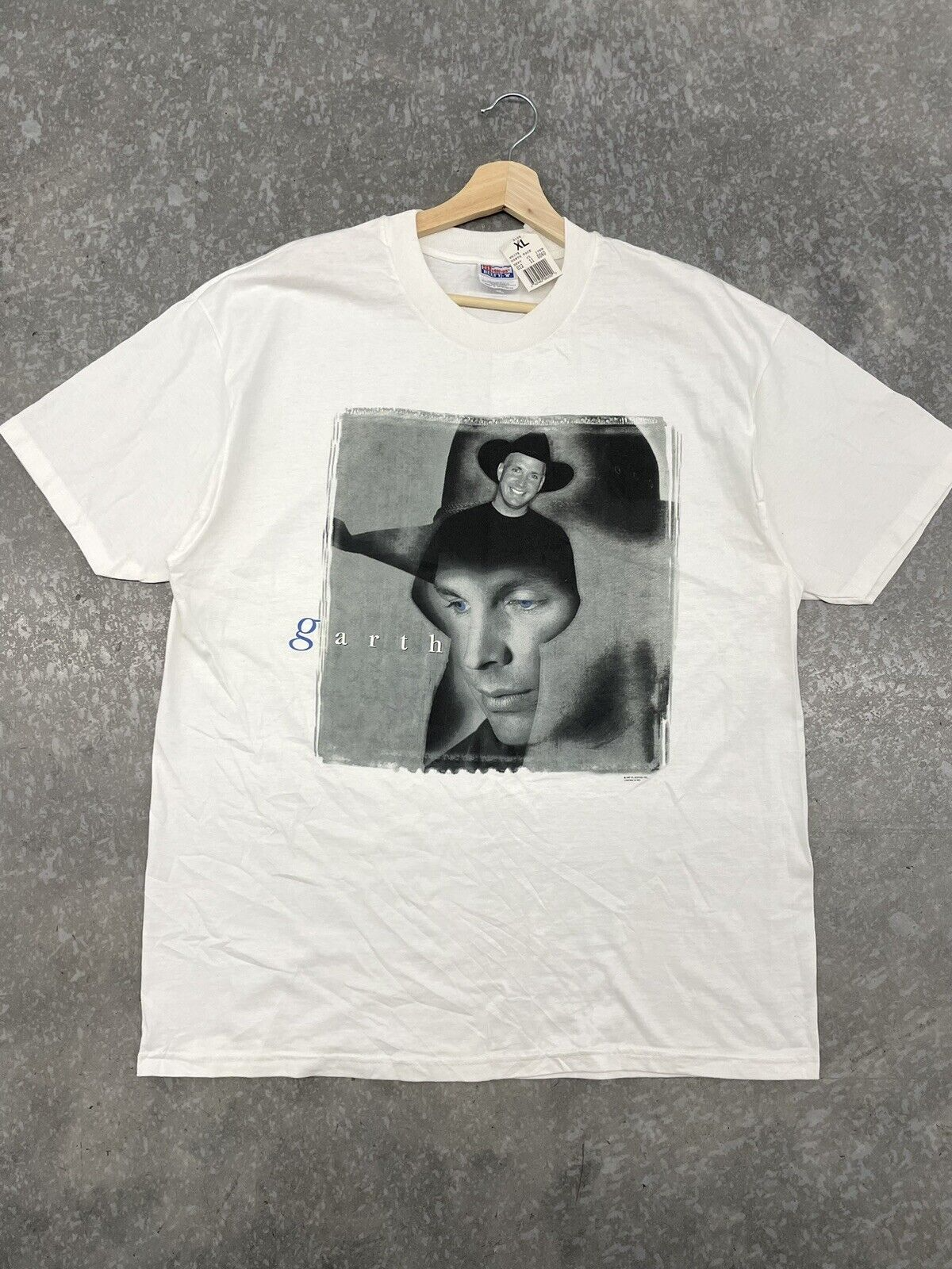 Vintage 1997 Garth Brooks Face Portrait T Shirt White