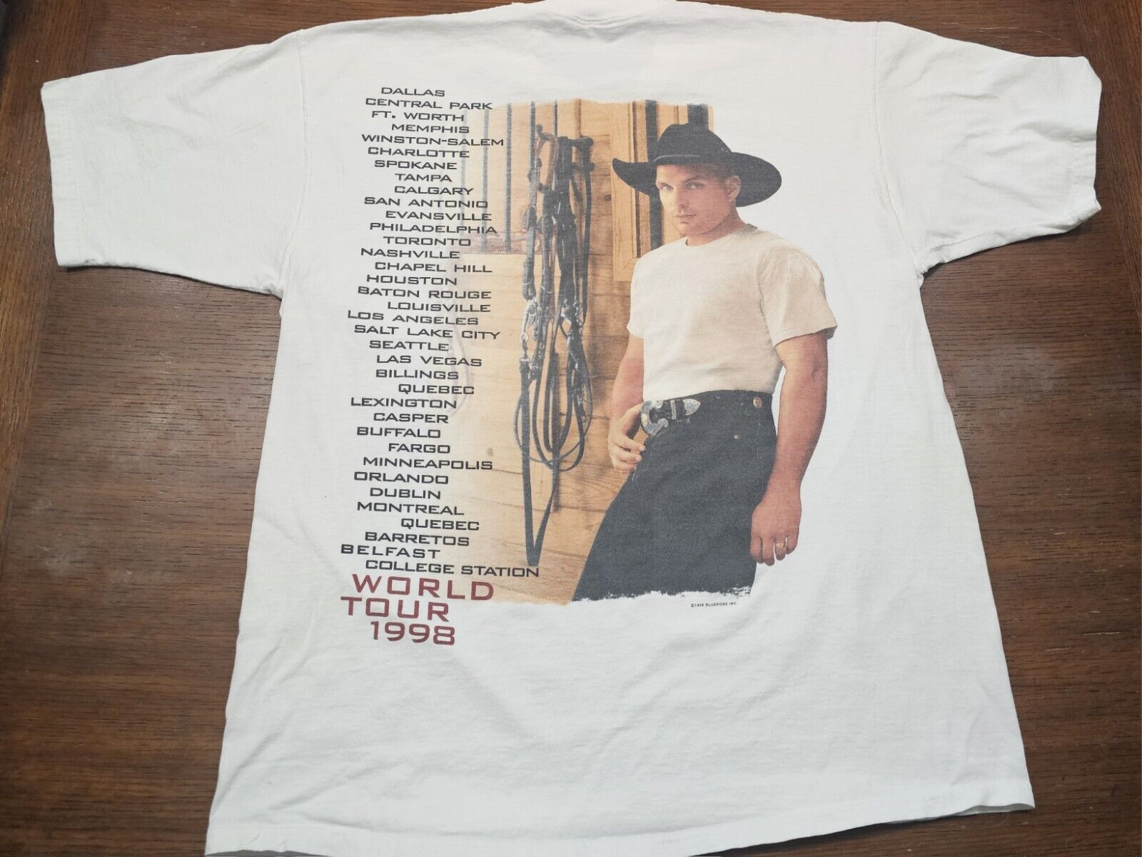 Vintage 1998 Garth Brooks SEVENS Concert Tour T-Shirt