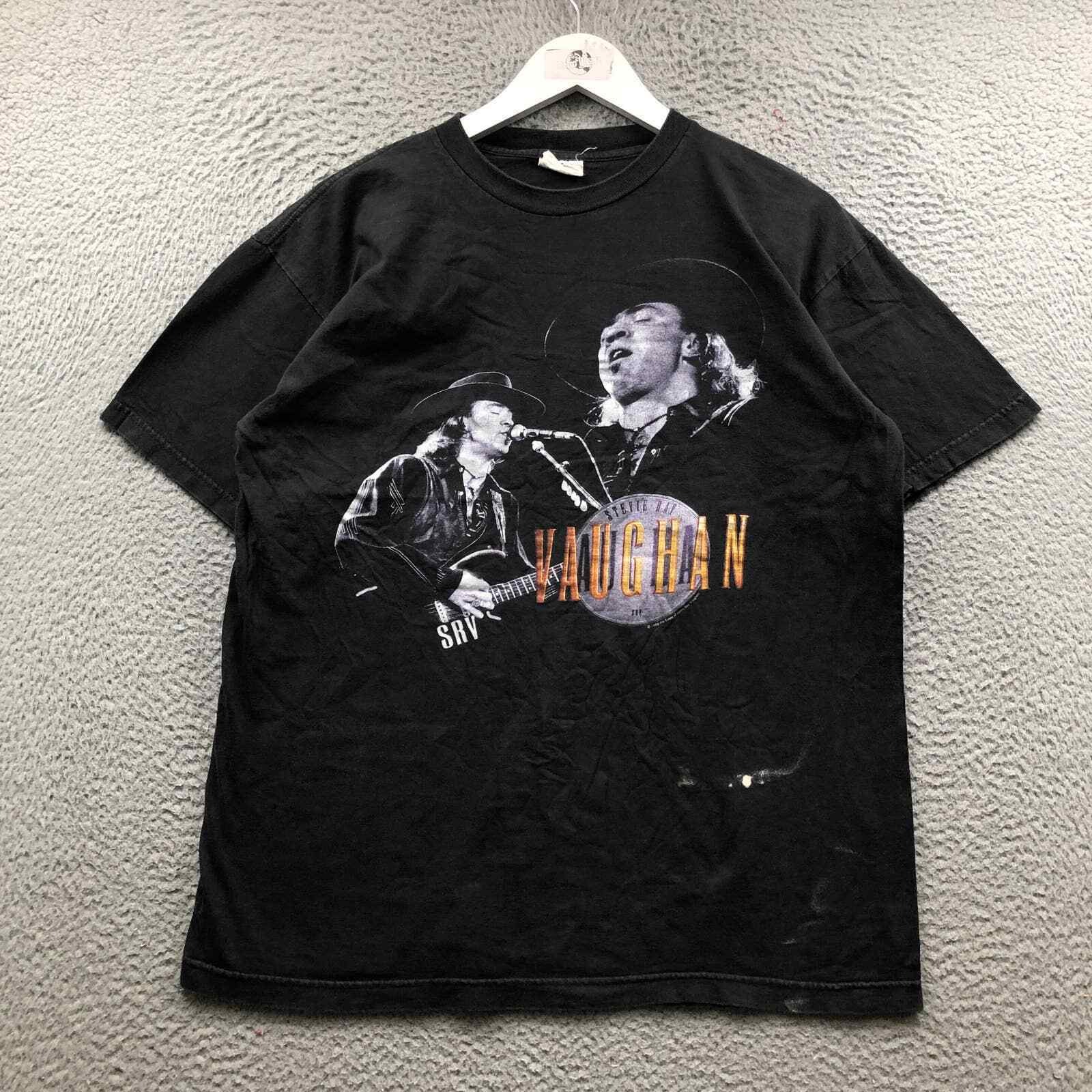 Vintage 1998 Stevie Ray Vaughan T-Shirt Short Sleeve Graphic Black