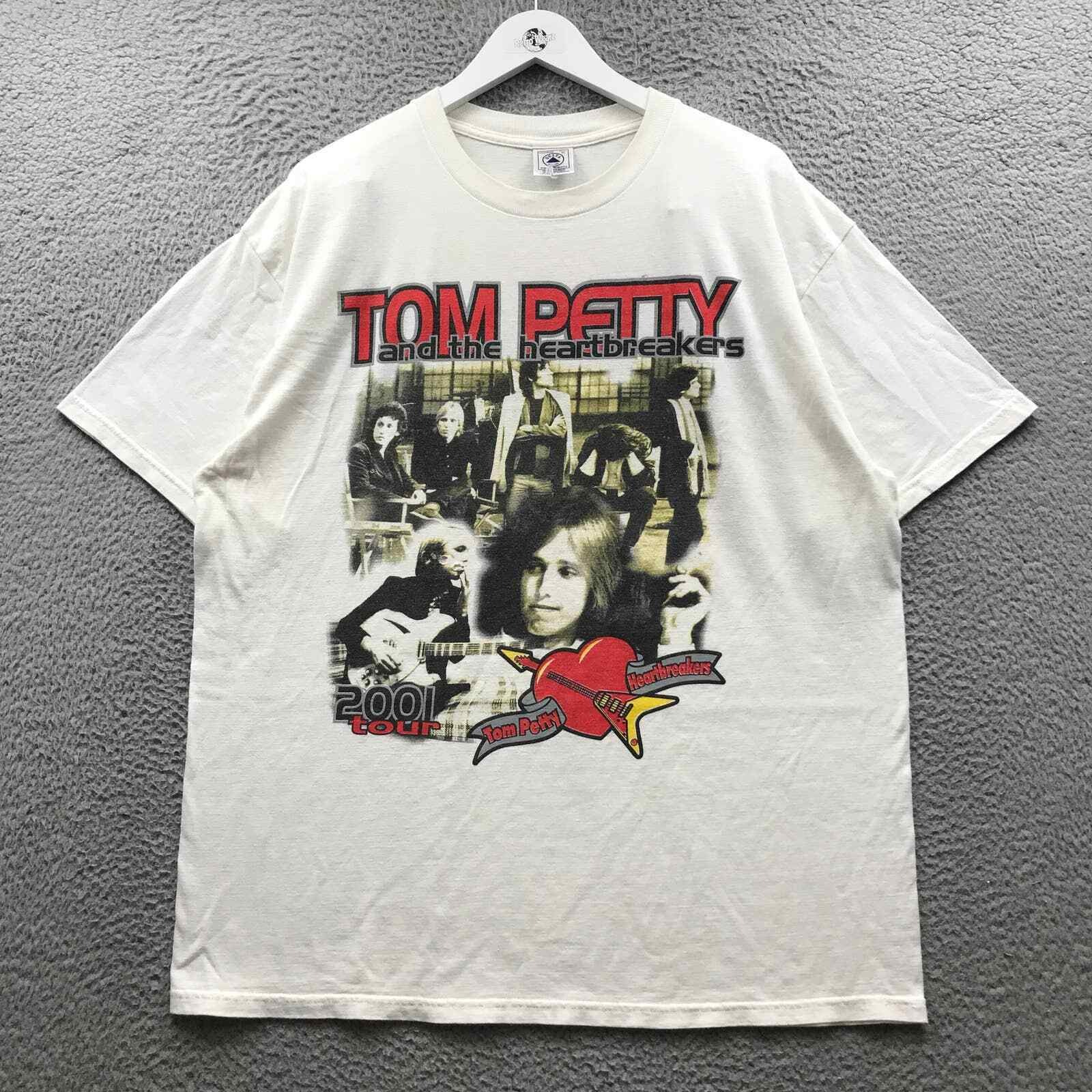 Vintage 2001 Tom Petty Heartbreakers Tour T-Shirt Men's Short Sleeve White