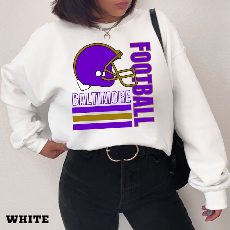 Vintage 90s Baltimore Football Pullover Sweater Comfy Maryland Athletic Sports unisex Sweatshirt