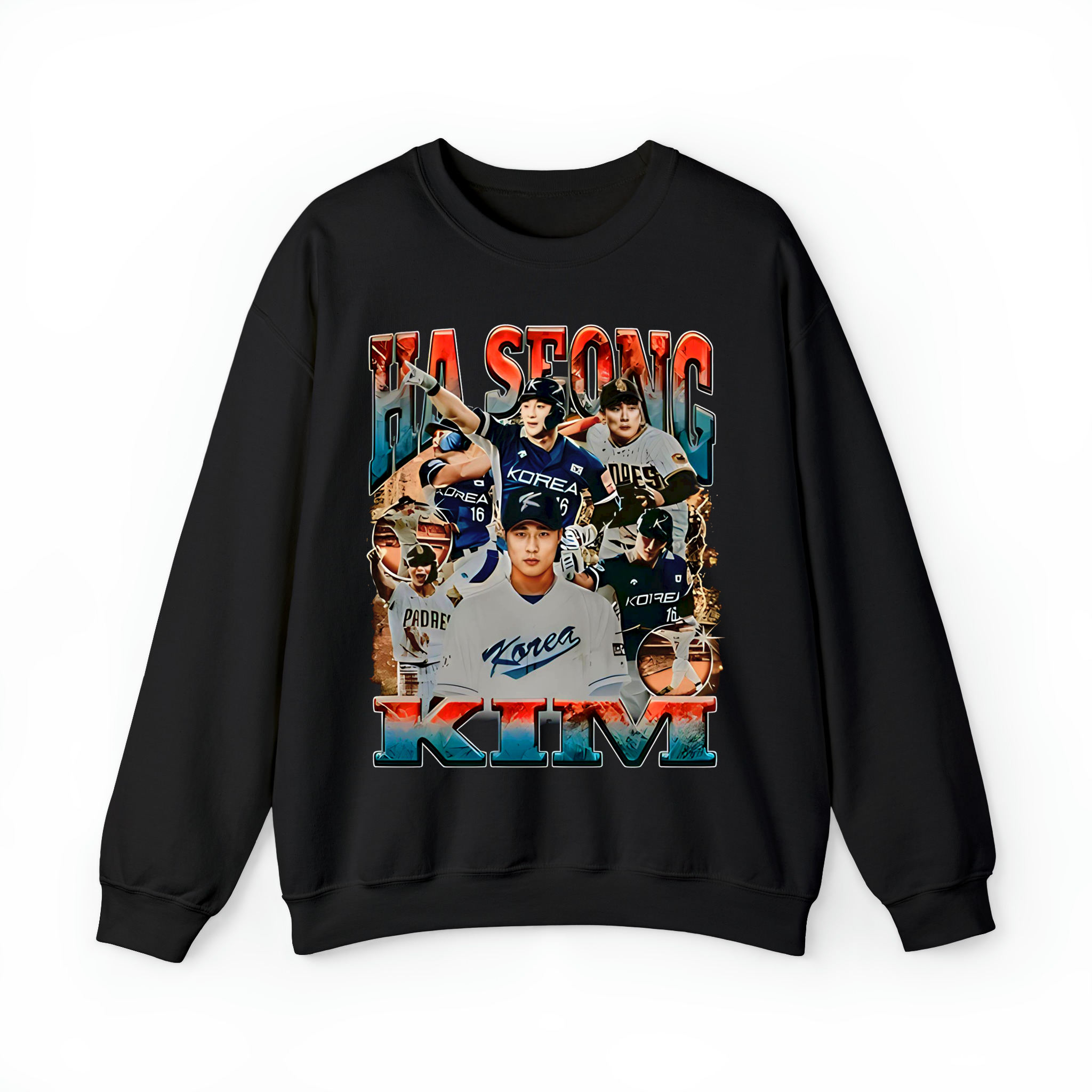 Vintage 90s Baseball Bootleg Style Sweatshirt HA SEONG KIM Unisex Graphic Tee Sweashirt