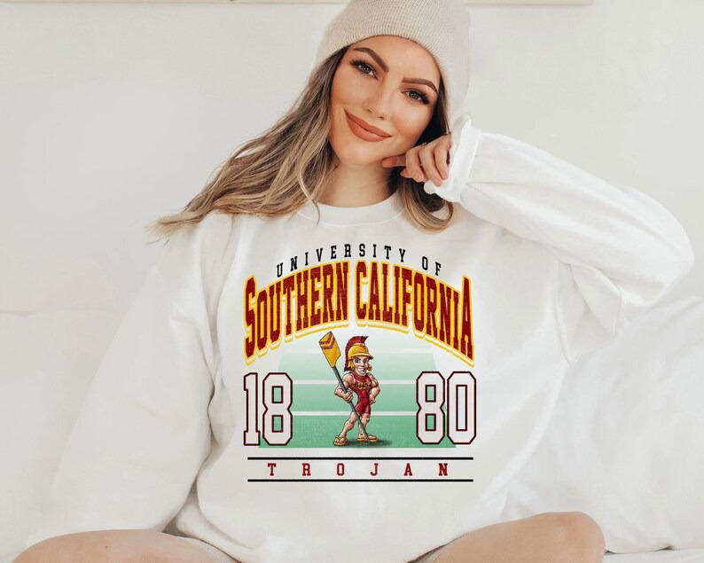 Vintage 90s NCAA Southern California Football SweatShirt