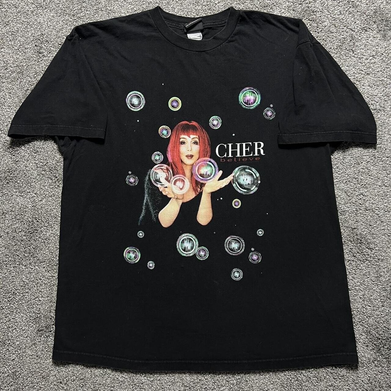 Vintage Cher Believe Tour Tshirt Giant Tag Size ExtraLarge Double Sided Graphic