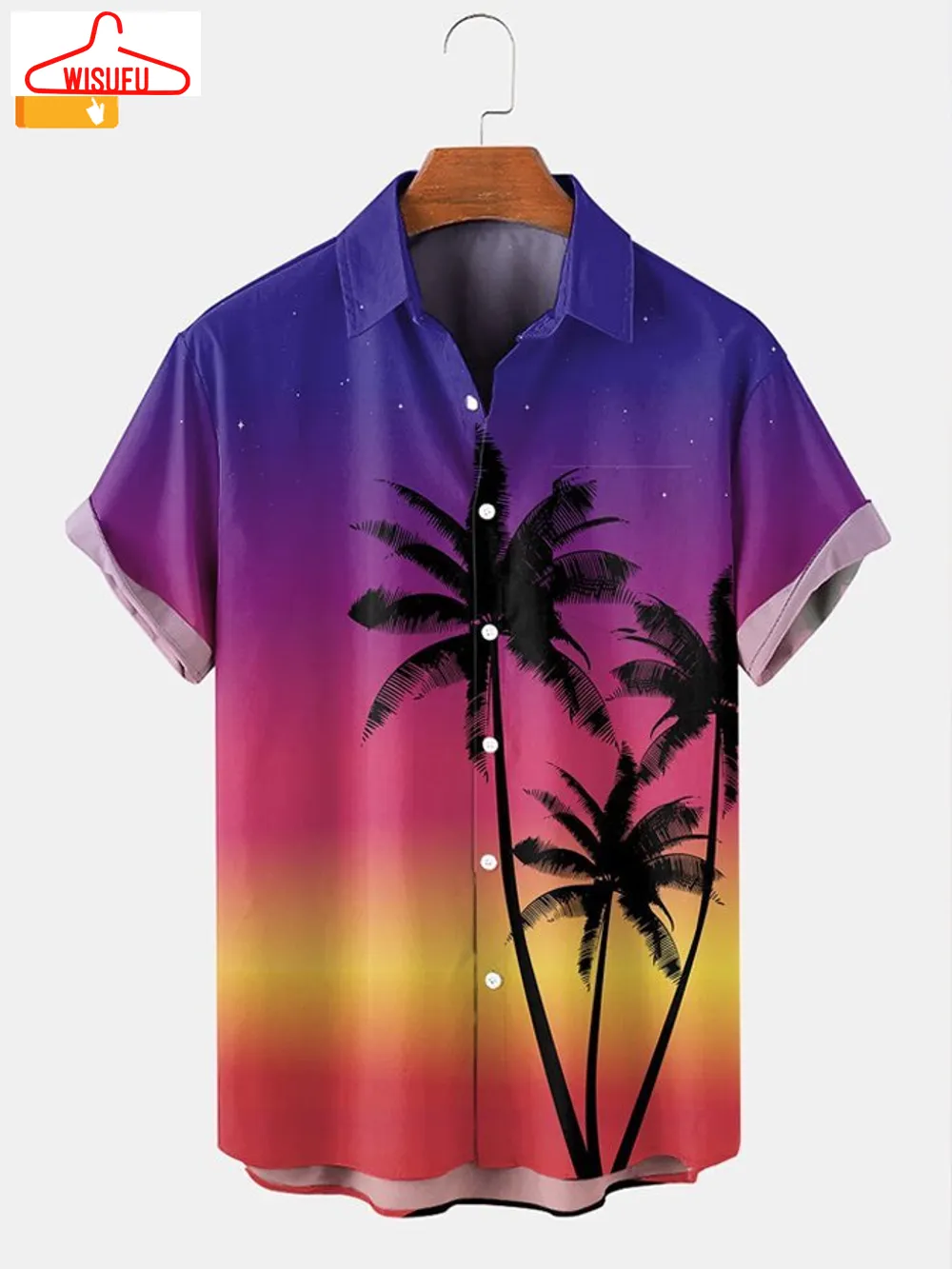 Vintage Coconut Purple With Pocket Hawaiian Shirt, New Fashion Gifts