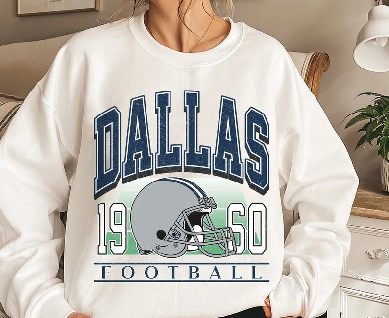 Vintage Dallas Football Sweatshirt, Classic Style Dallas Football  Unisex Sweatshirt