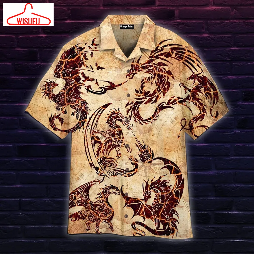 Vintage Dragon Viking Tattoo Hawaiian Shirt - For Men & Women - New Winter Fashion Shirt Gift For Family, New Fashion Gifts