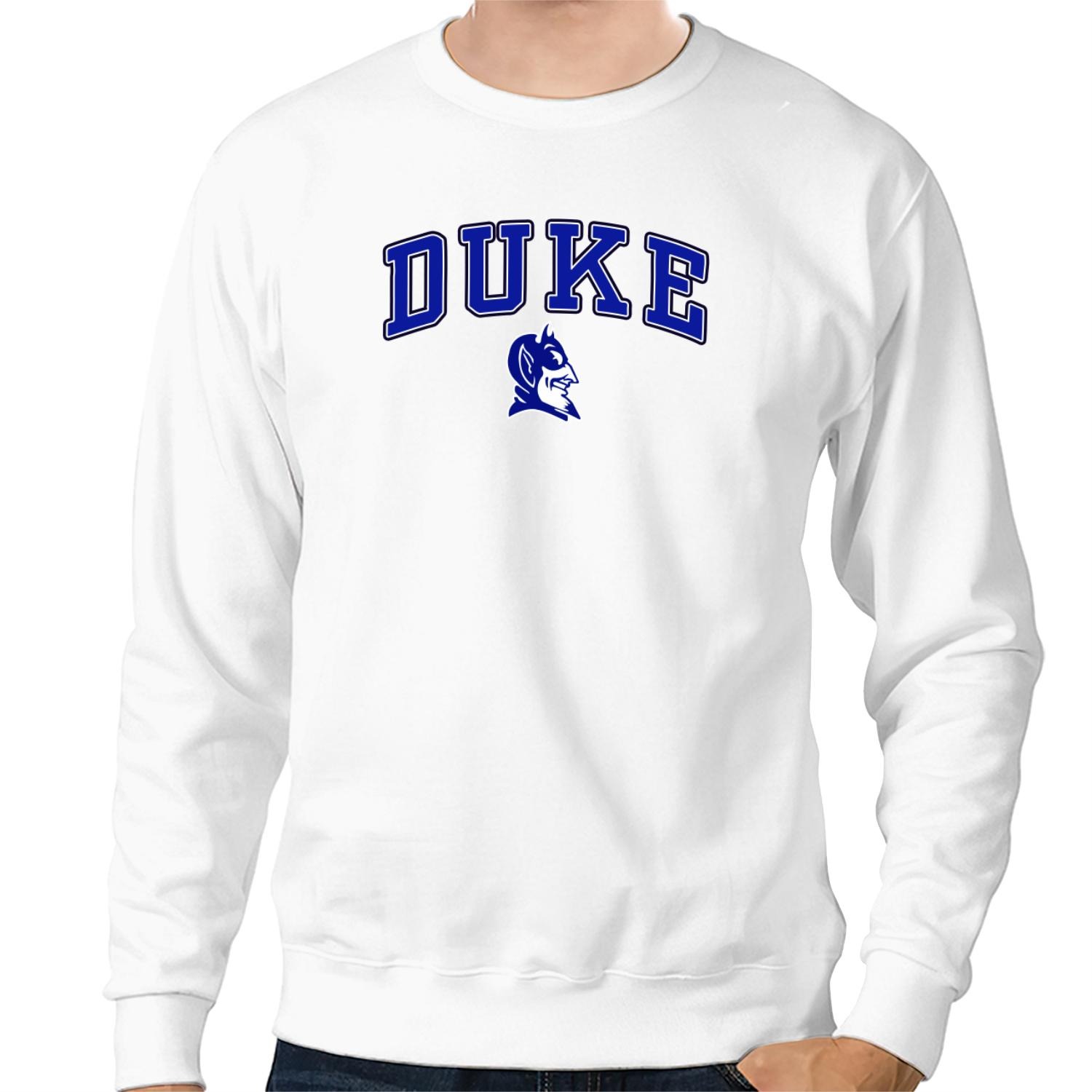 Vintage Duke Blue Devils Sweatshirt Sweatshirts Basketball Unisex Sweatshirt White