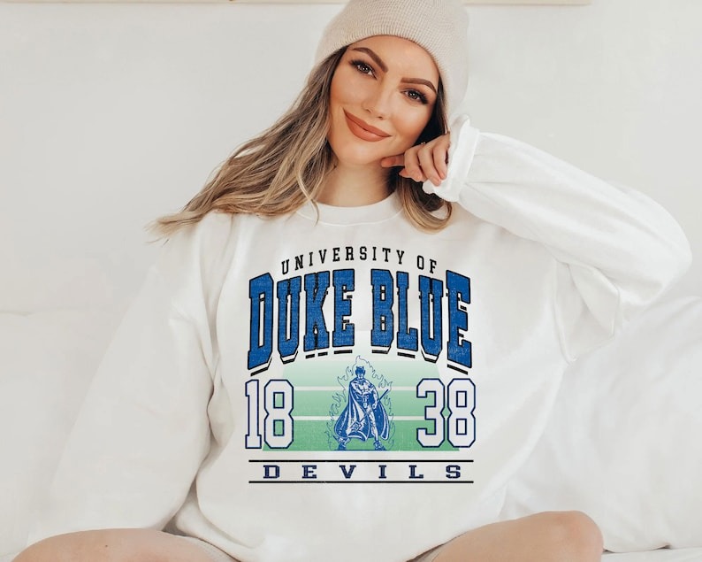 Vintage Duke Blue Football Unisex Sweatshirt