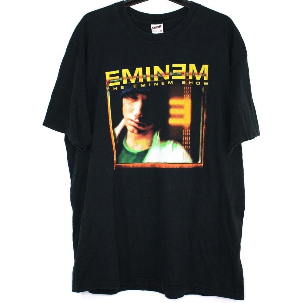 Vintage Eminem Mens Xl The Eminem Show Y2k Rap Tee Spell Out T-Shirt